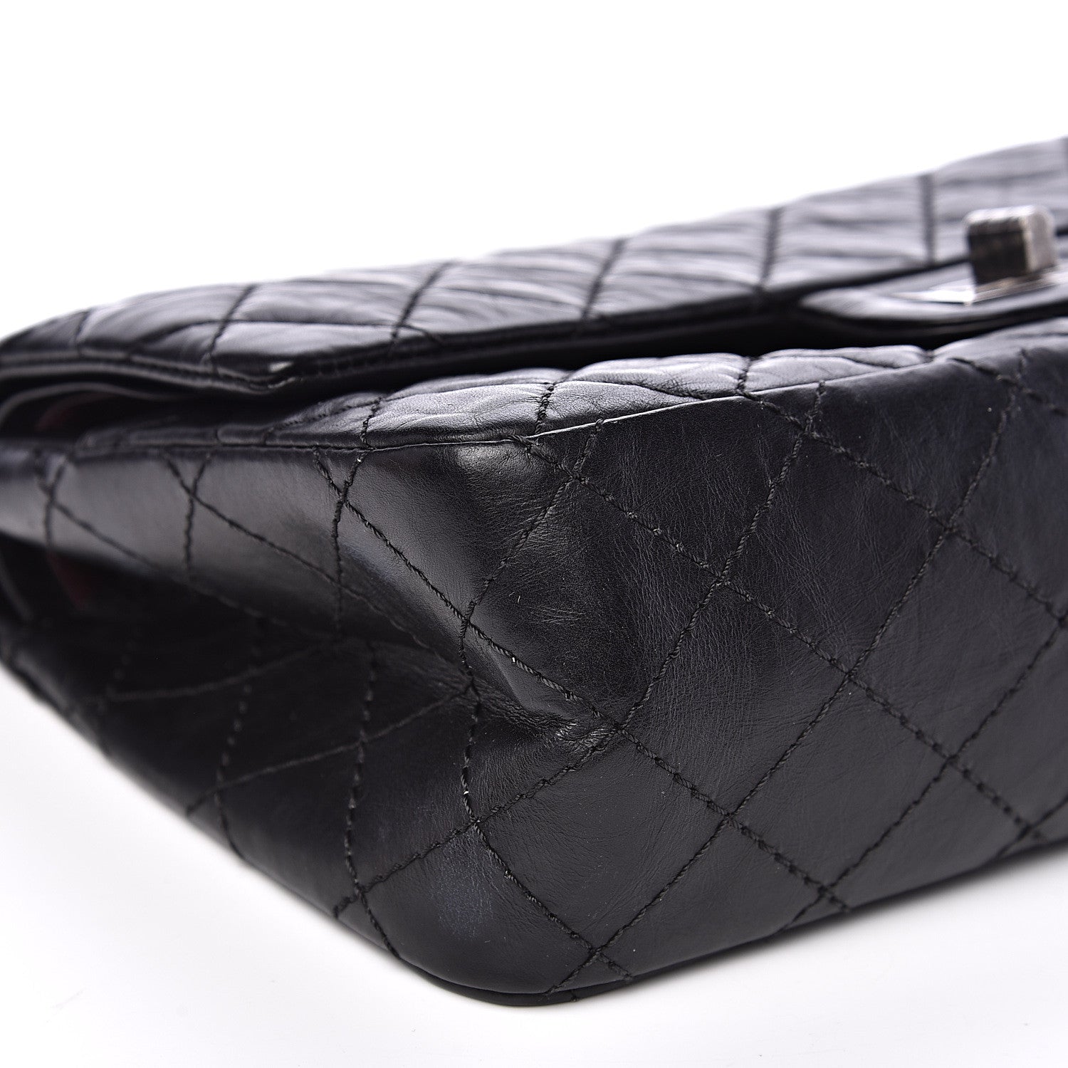 Chanel Aged Calfskin Quilted 2.55 Reissue 225 Flap Black 7 of 11