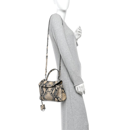 Balenciaga Python Embossed Calfskin Mini Rodeo Top Handle Handbag Natural 2 of 9