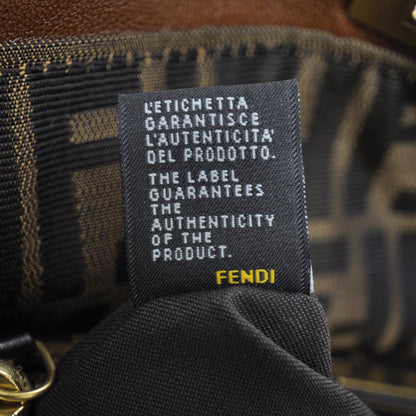 Fendi Goatskin Zucca Large Peekaboo Iconic Satchel Brown 10 of 10