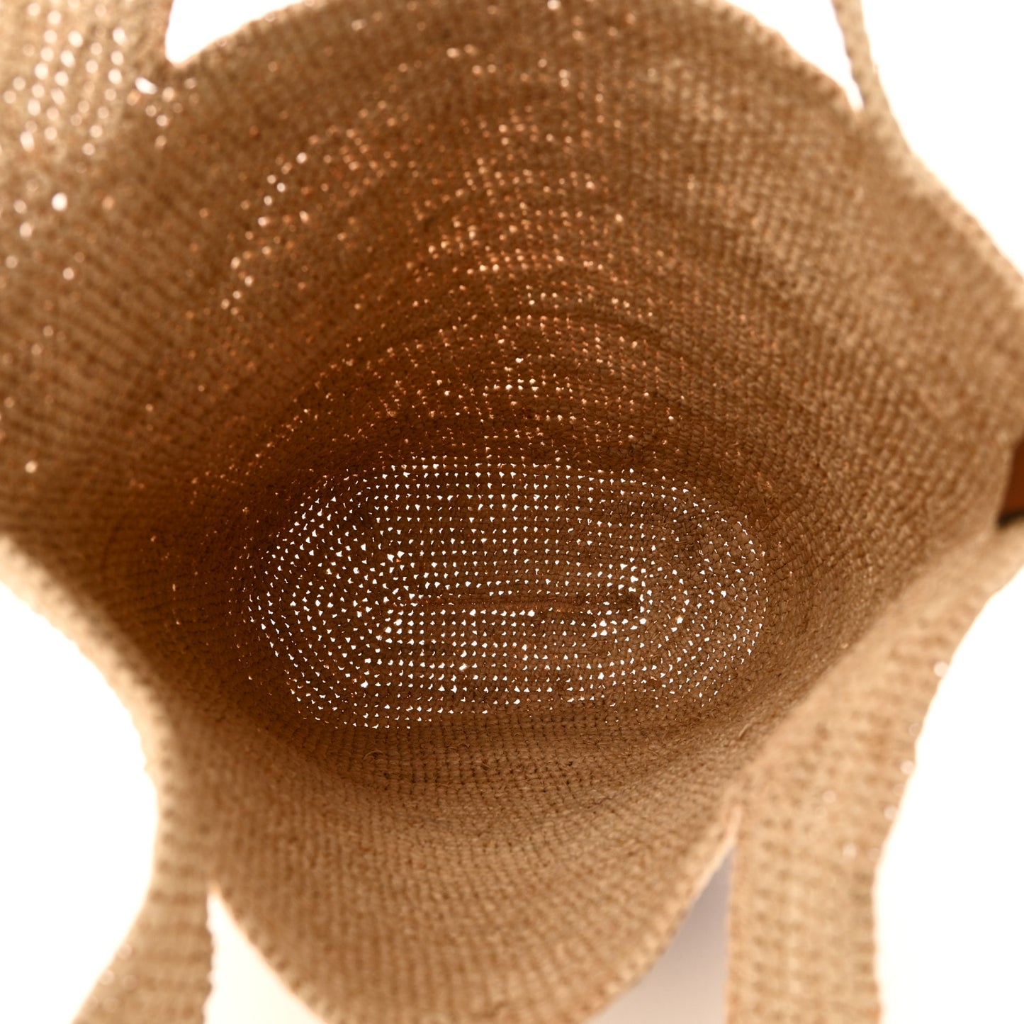 Raffia Mini Slit Tote Bag Natural Tan