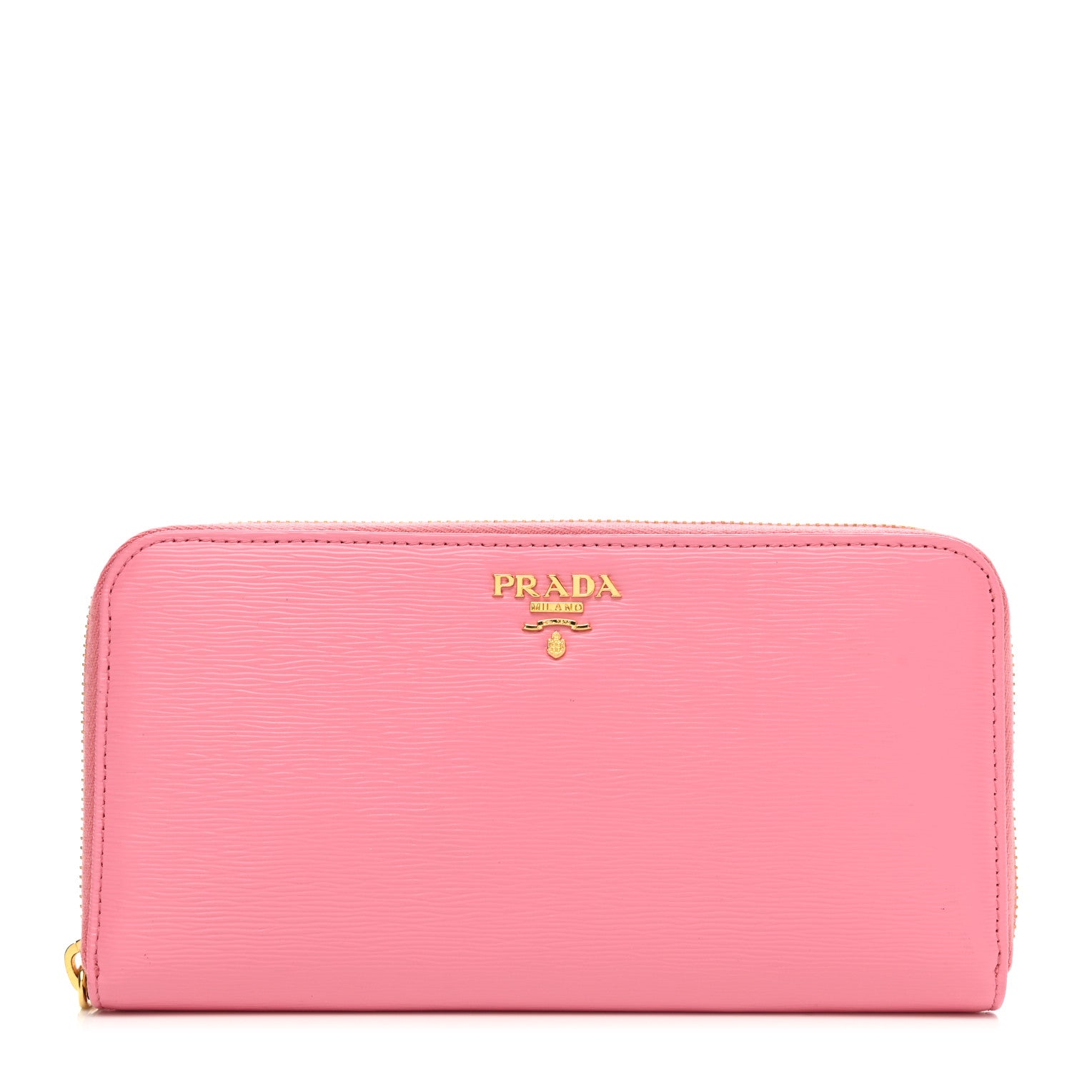 Prada Vitello Move Zip Around Wallet Geranio 1 of 7