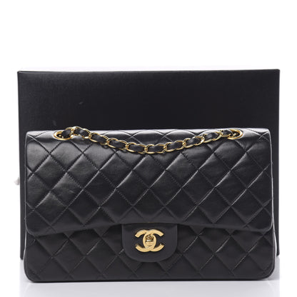 Chanel Lambskin Quilted Medium Double Flap Black 17 of 17