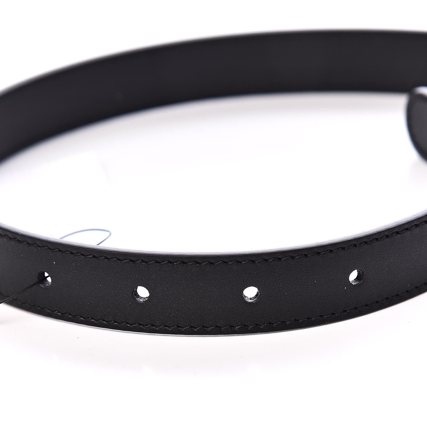 Gucci Calfskin Pearl Double G 20mm Belt 95 38 Black Cream 5 of 6