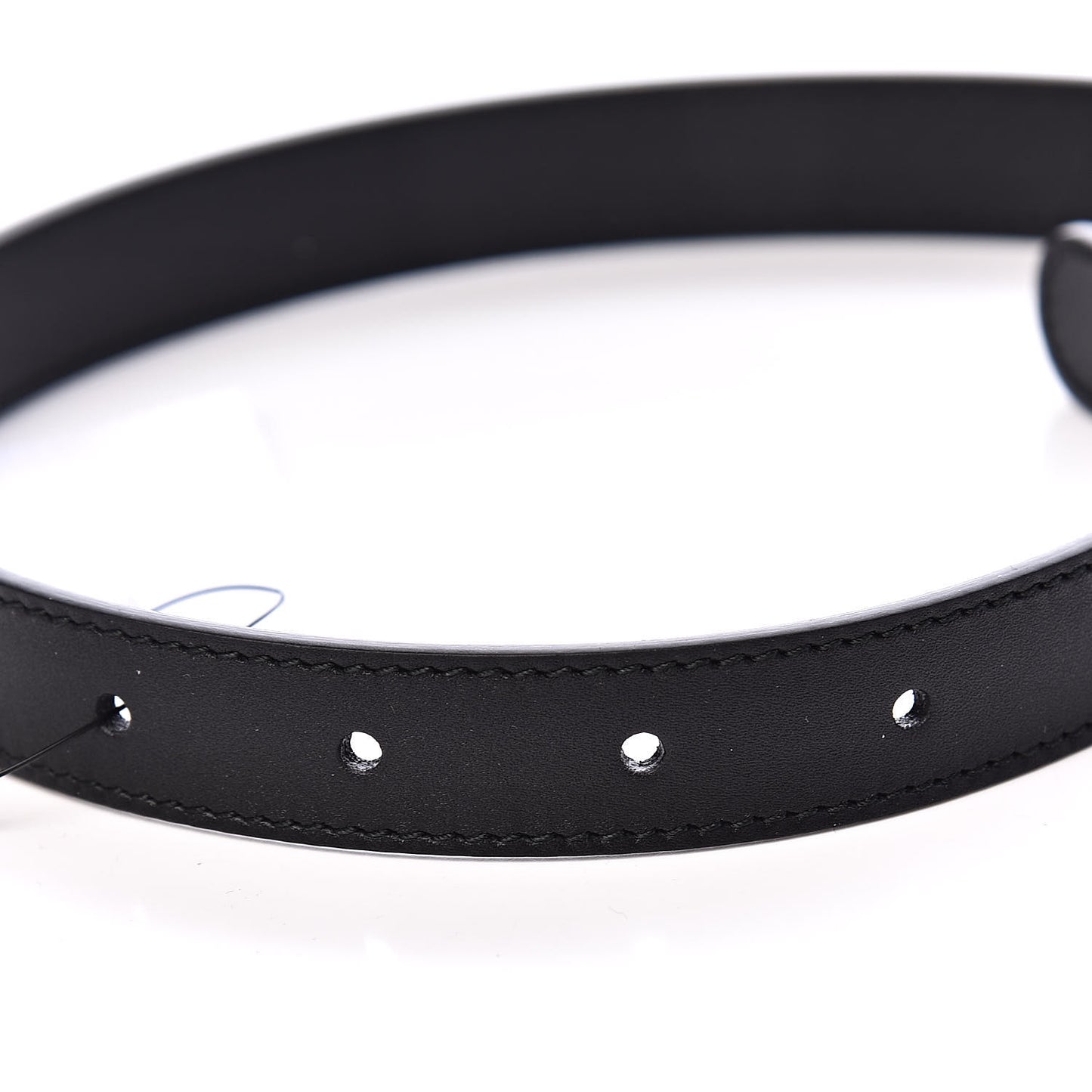 Calfskin Pearl Double G 20mm Belt 95 38 Black Cream
