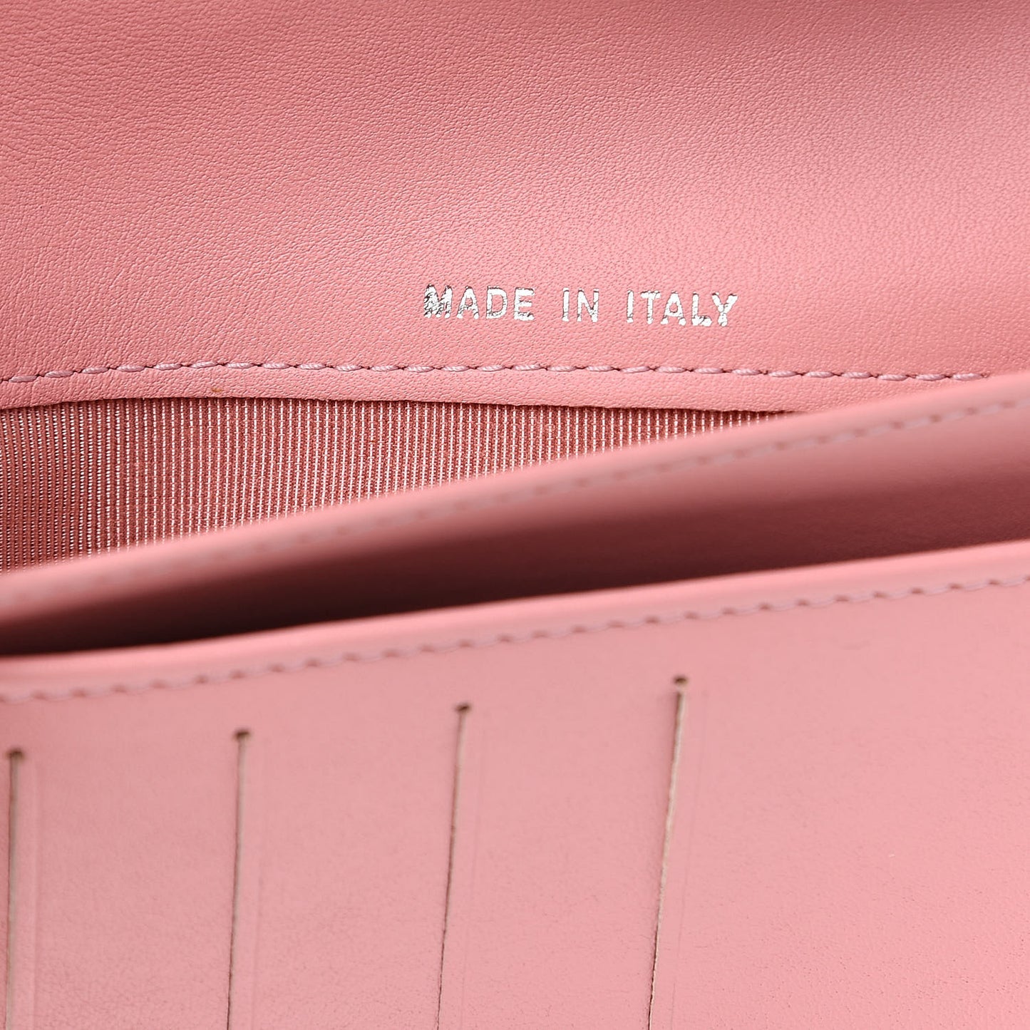 Patent Quilted Long Flap Wallet Pink