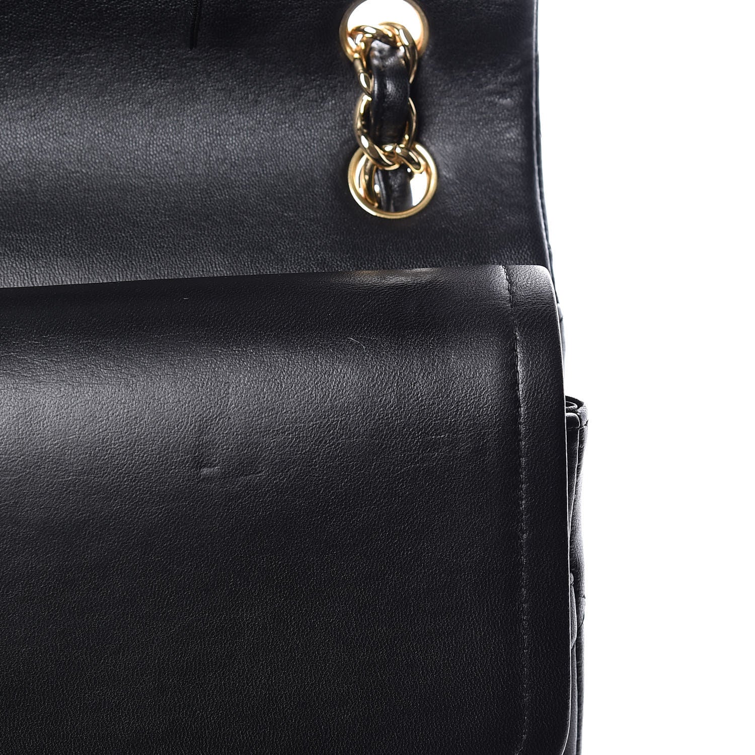 Chanel Lambskin Quilted Jumbo Double Flap Black 12 of 16