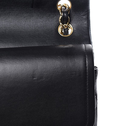 Chanel Lambskin Quilted Jumbo Double Flap Black 12 of 16
