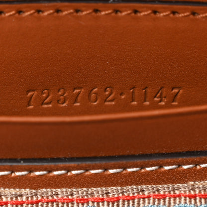 Gucci X DANS LE VERT GG Supreme Monogram Cuoio Web Mini Retro Interlocking G Top Handle Beige Rosso Ebony Harness Brown 7 of 10