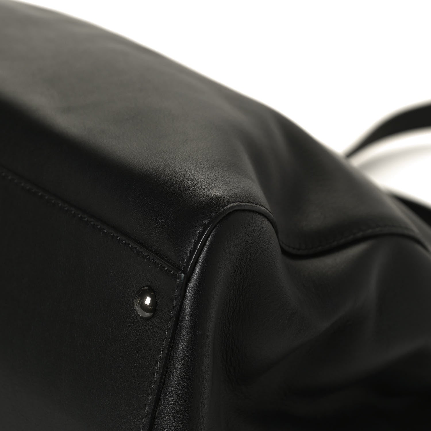 Fendi Calfskin Calf Hair Leopard Print Large Peekaboo Iconic Satchel Black 13 of 14