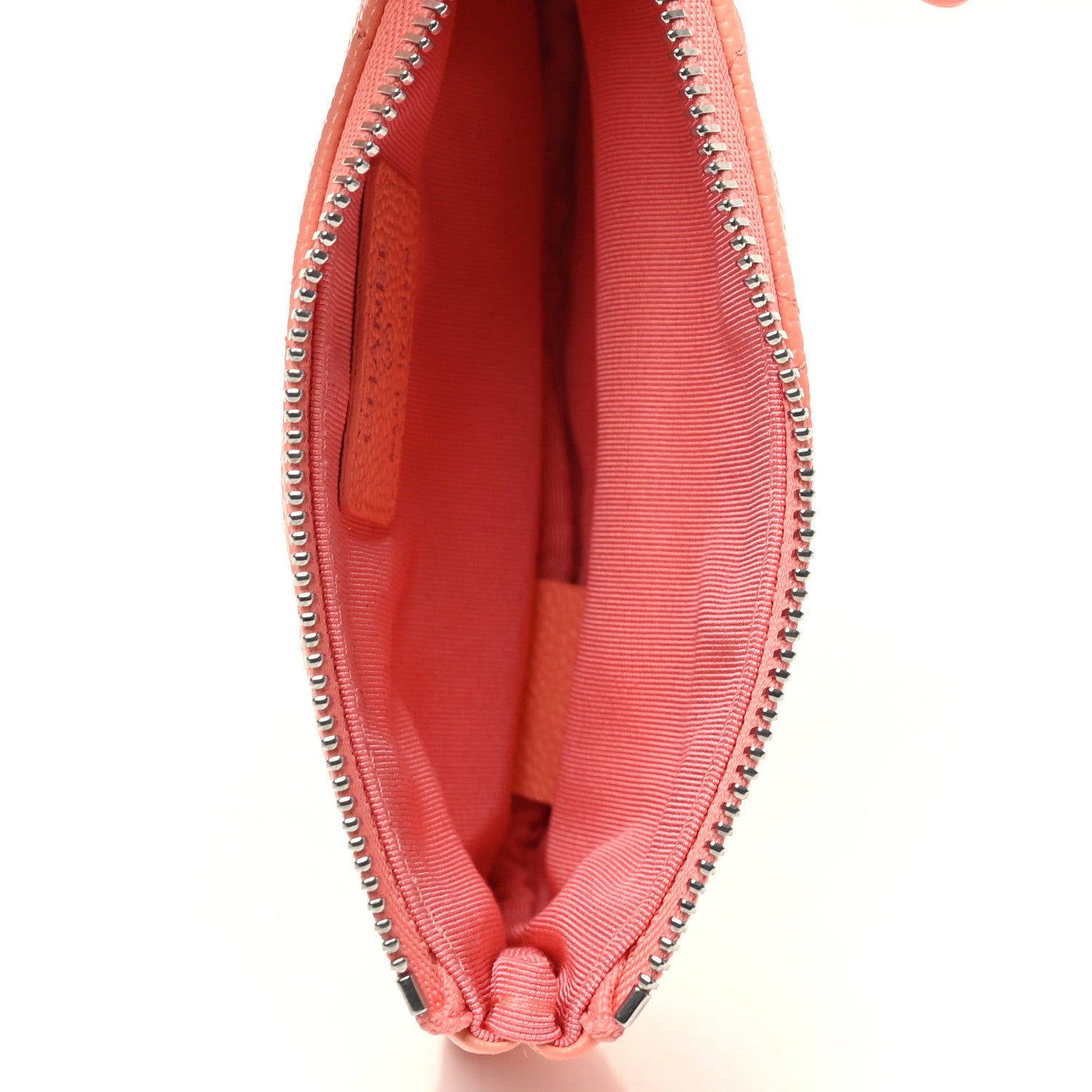 Chanel Caviar Quilted Small Cosmetic Case Coral 5 of 8