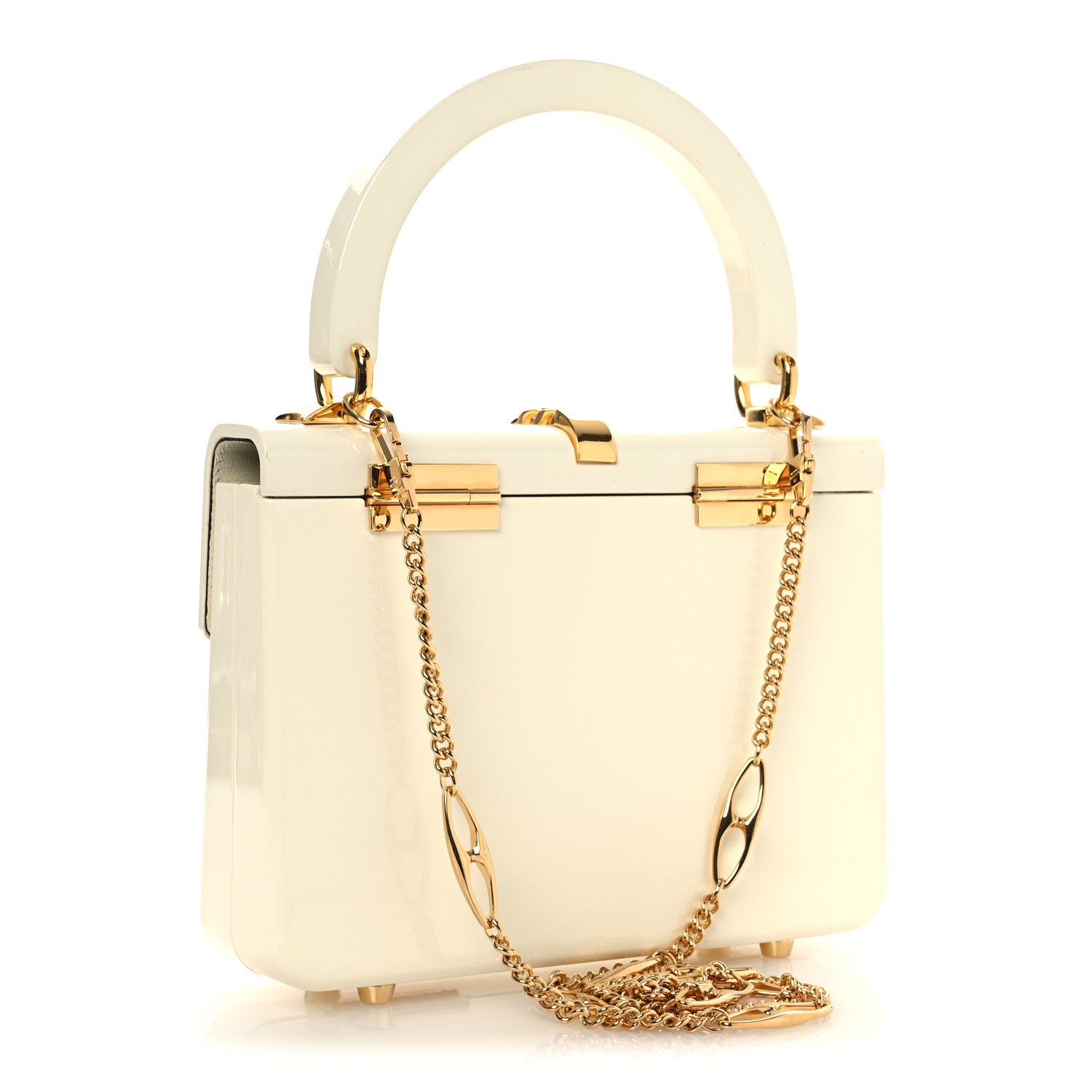 Gucci Plexiglass Mini Sylvie 1969 Top Handle Bag Ivory 3 of 13