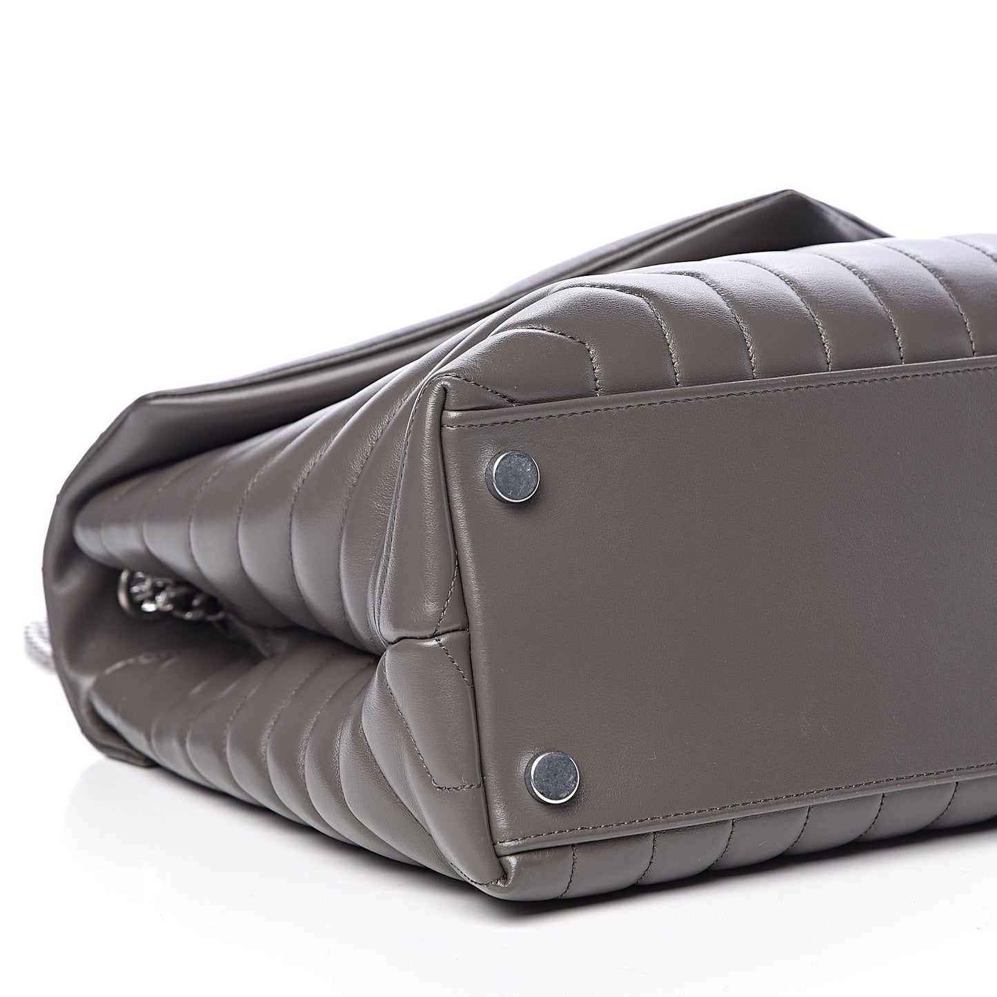 Calfskin Y Quilted Monogram Large Loulou Chain Satchel Earth