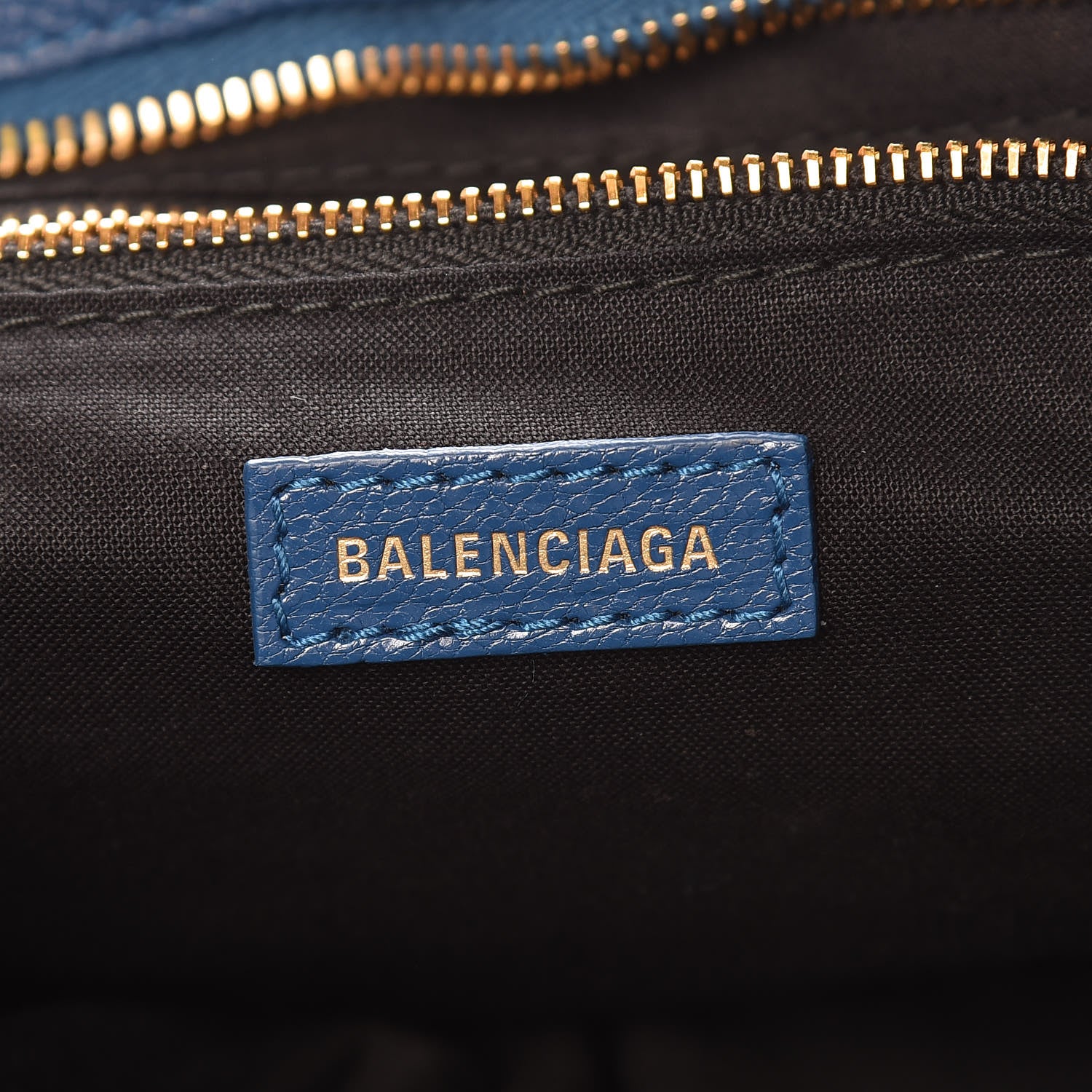 Balenciaga Shiny Goatskin Gold Metallic Edge Hardware S City Bleu Abysse 6 of 9