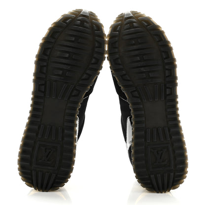 Louis Vuitton Suede Monogram Run Away Sneakers 37 Black 5 of 8