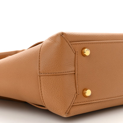 Bottega Veneta Grained Calfskin Maxi Intrecciato Medium Arco Caramel 9 of 11