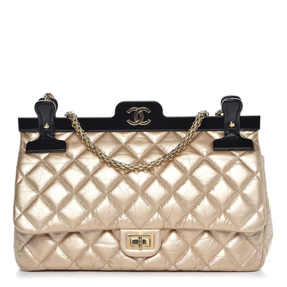 Chanel Metallized Aged Calfskin Quilted 2.55 Reissue 226 Hanger Flap Gold 1 of 7