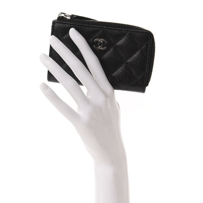 Chanel Caviar Quilted Zipped Key Holder Case Black 2 of 7