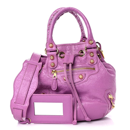Balenciaga Agneau Giant 12 Gold Hardware Mini Pompon Rose Berlingot 1 of 15