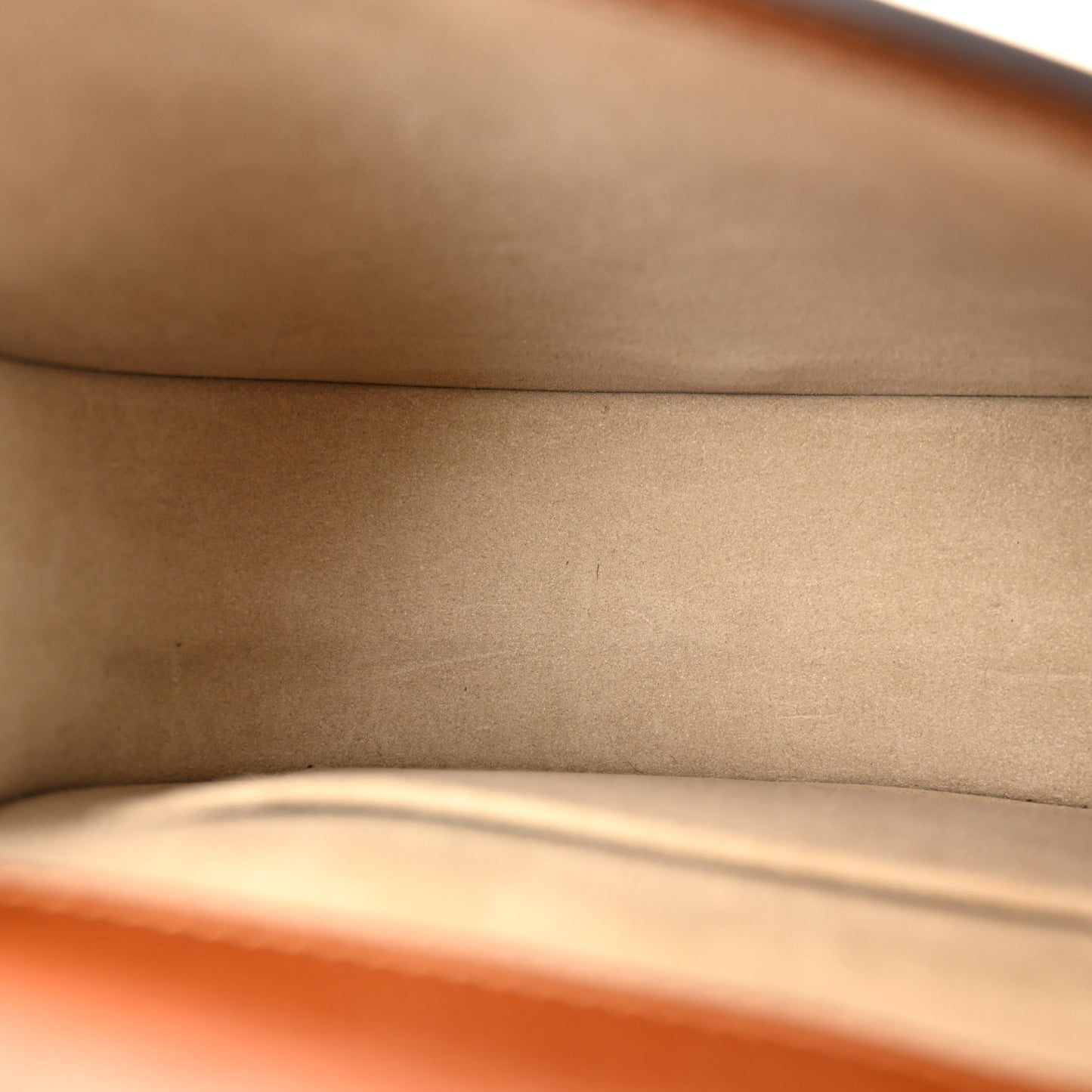 Calfskin Suede Medium Nile Bracelet Bag Caramel