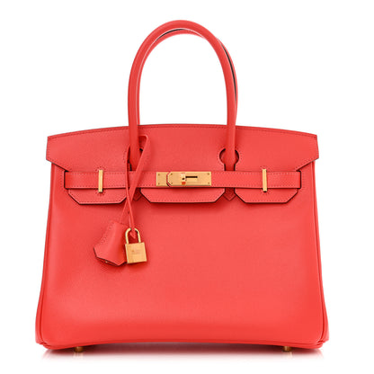 Hermes Epsom Birkin 30 Rouge Pivoine 1 of 12