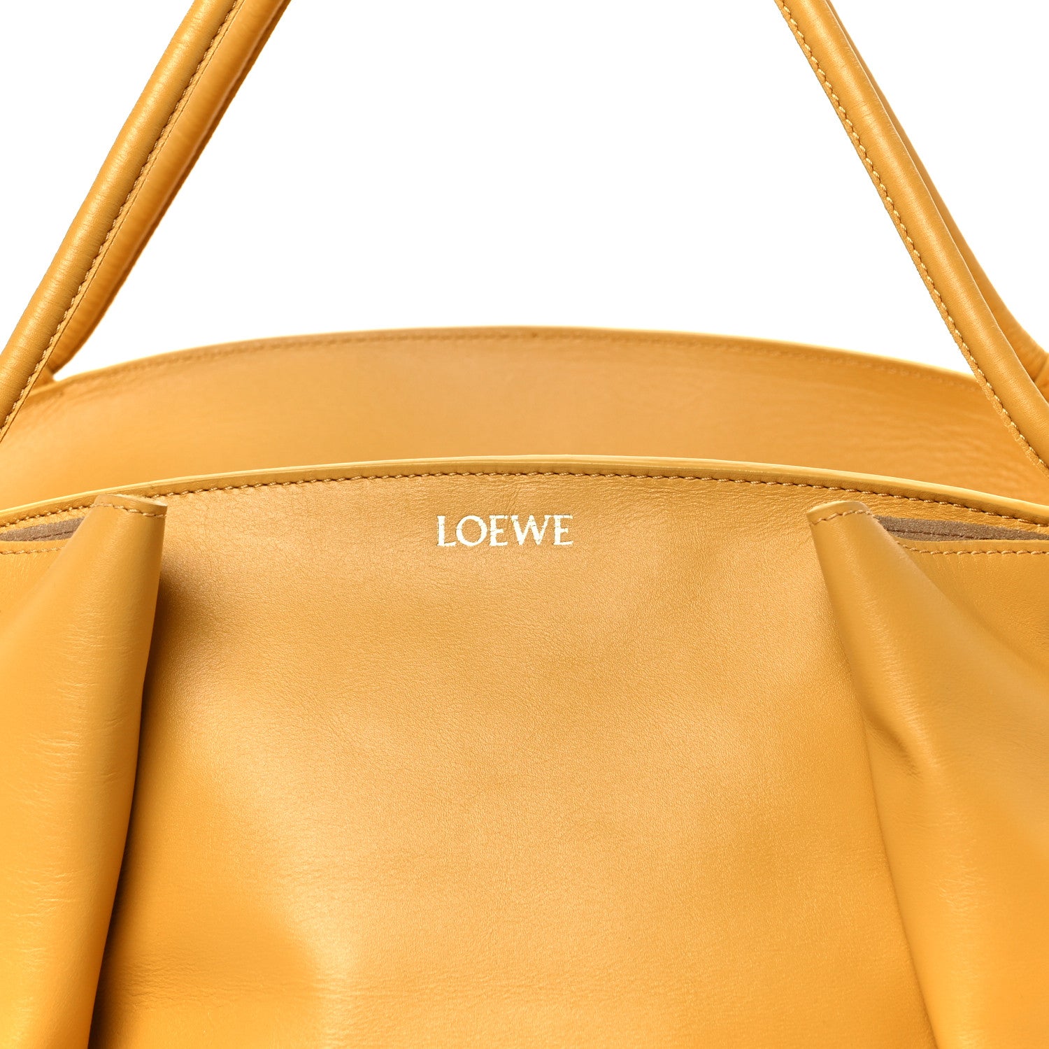 Loewe Shiny Nappa Calfskin Paseo XL Tote Yellow 8 of 11