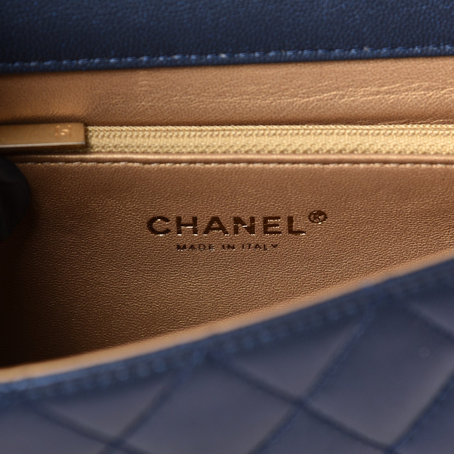 Chanel Iridescent Lambskin Quilted Small Chic Pearls Flap Blue 6 of 10