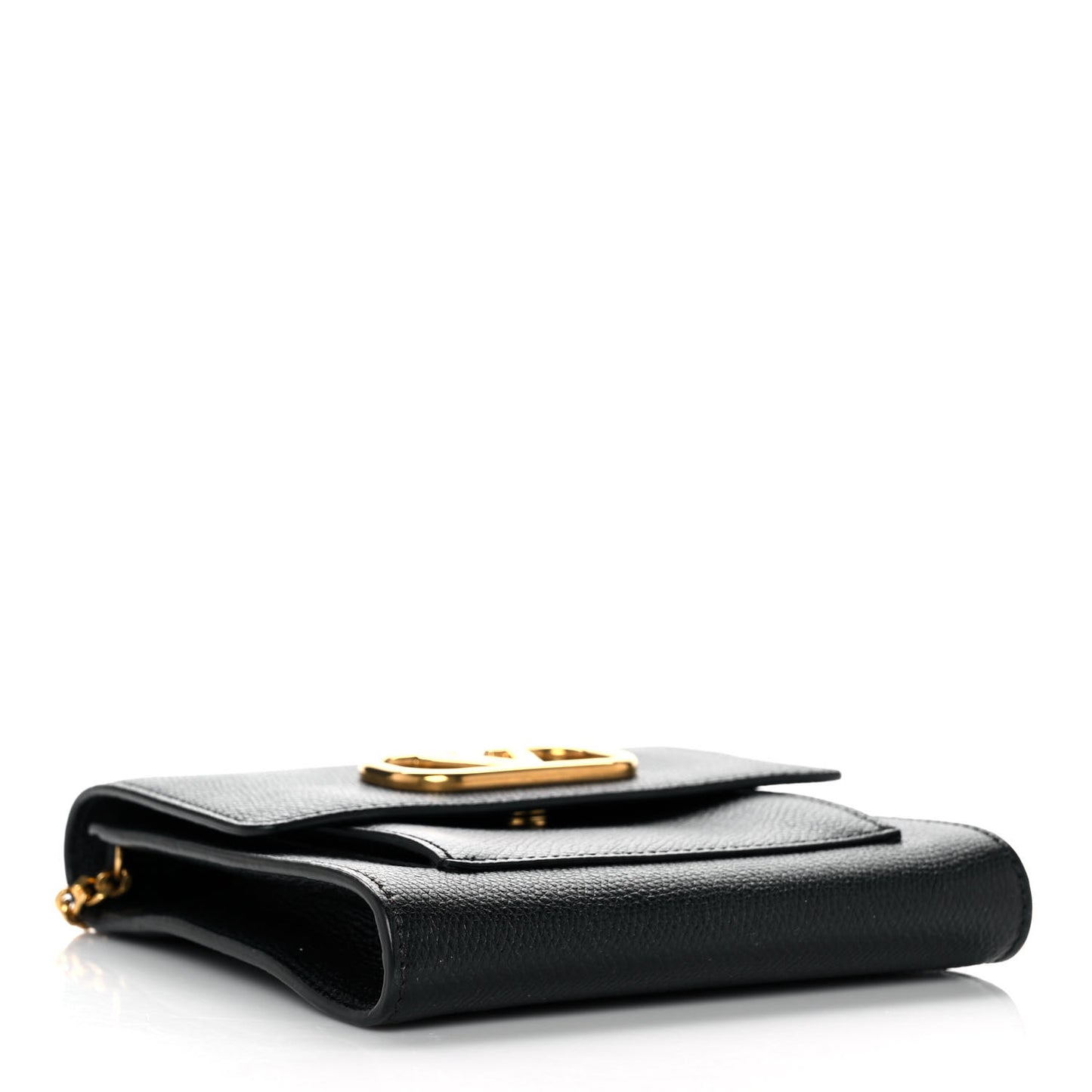 Calfskin VLogo Crossbody Bag Black