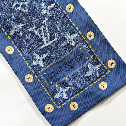 Louis Vuitton Silk Monogram Denim Bandeau Blue 2 of 3