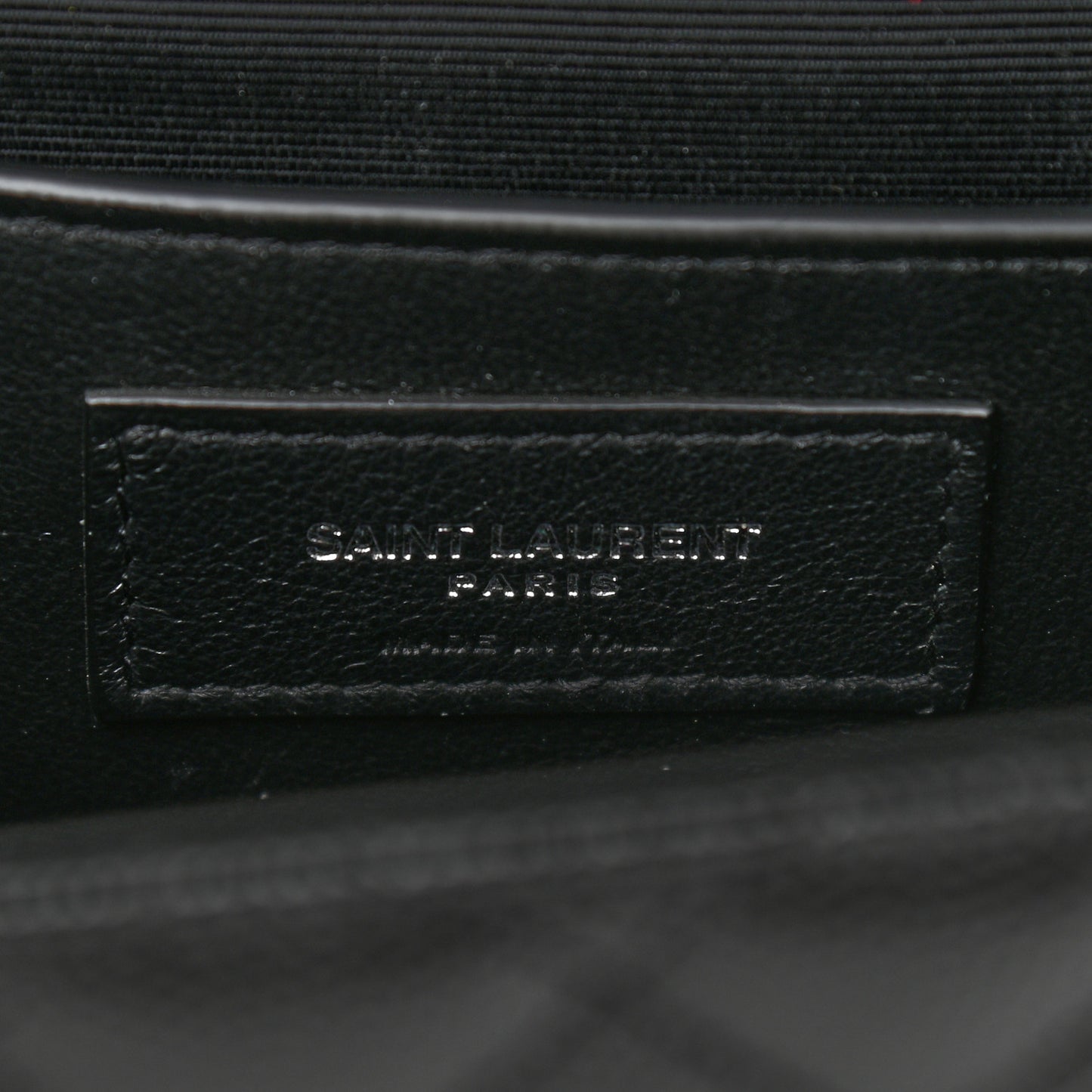 Grain De Poudre Textured Mixed Matelasse Triquilt Medium Monogram Satchel Black