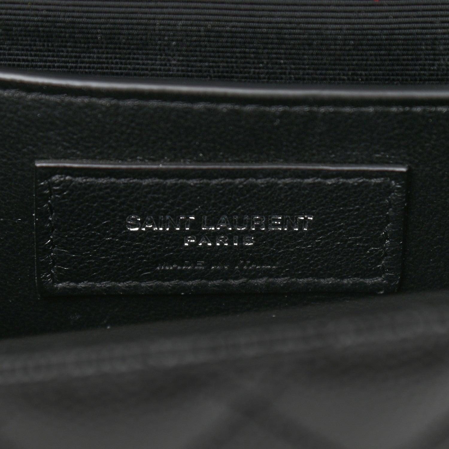 Saint Laurent Grain De Poudre Textured Mixed Matelasse Triquilt Medium Monogram Satchel Black 7 of 10