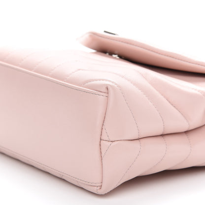 Saint Laurent Calfskin Y Quilted Monogram Small Loulou Chain Satchel Rose Antic 9 of 13