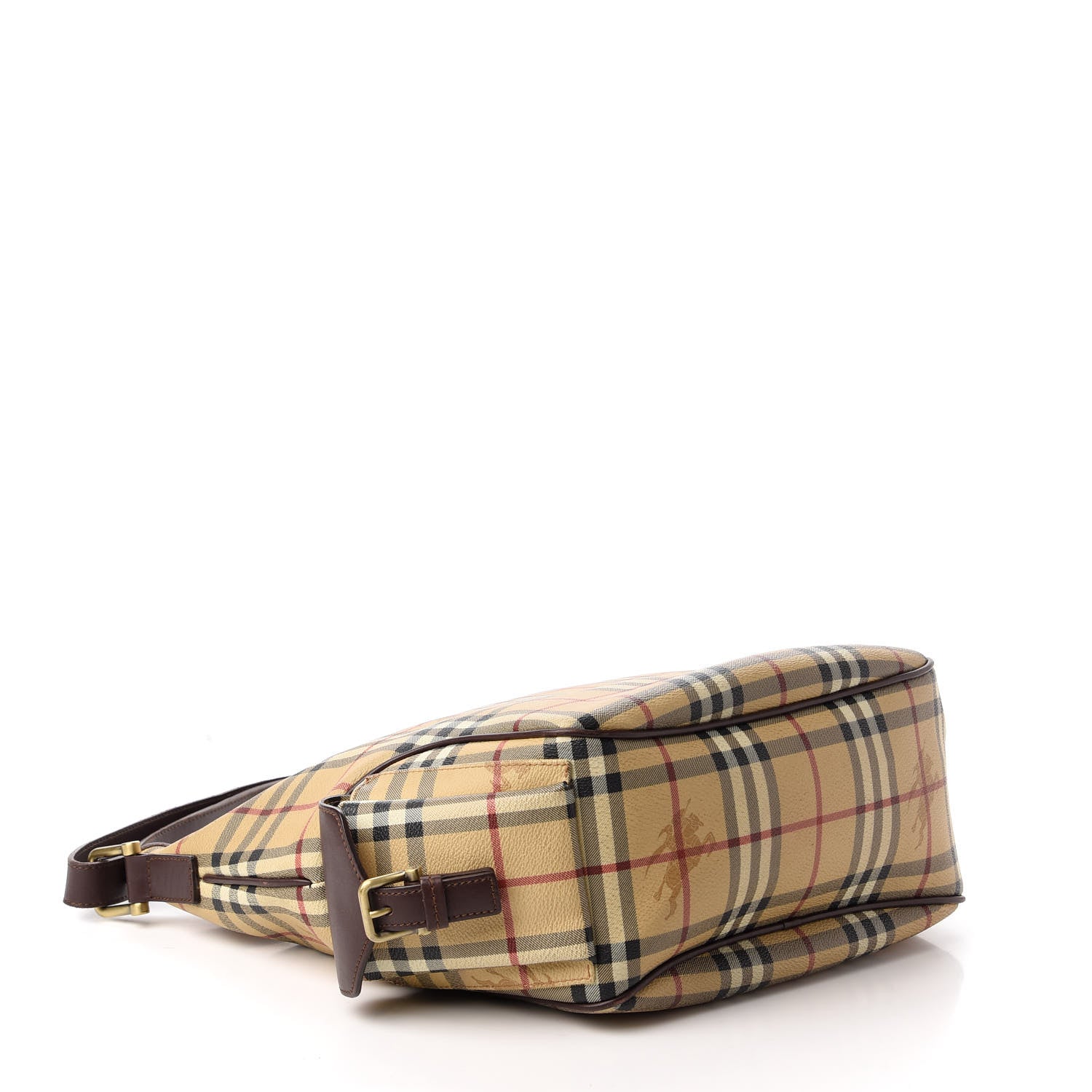 Burberry Haymarket Check Hobo Chocolate 4 of 12