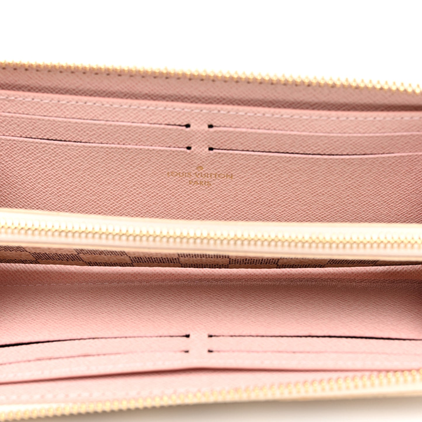Damier Azur Clemence Wallet Rose Ballerine