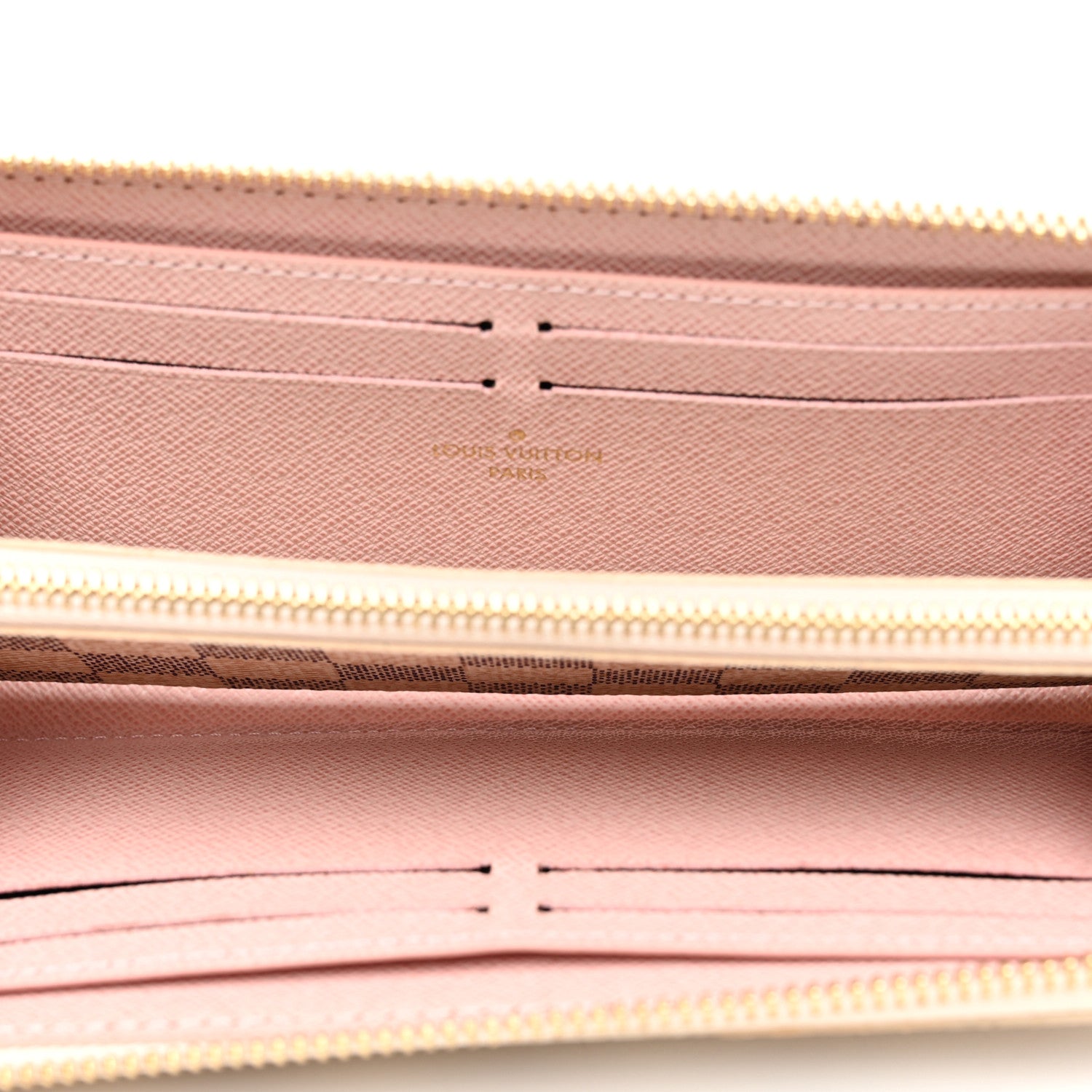 Louis Vuitton Damier Azur Clemence Wallet Rose Ballerine 5 of 10