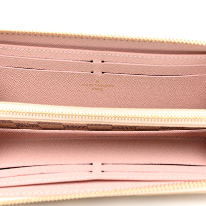 Louis Vuitton Damier Azur Clemence Wallet Rose Ballerine 5 of 10