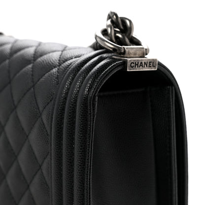 Chanel Caviar Quilted Medium Boy Flap Black 13 of 13