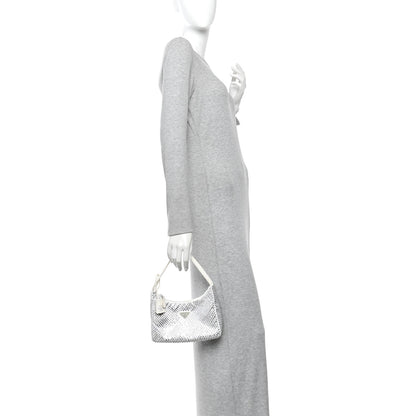 Prada Satin Crystal Mini Re-Edition 2000 Bag White 2 of 11