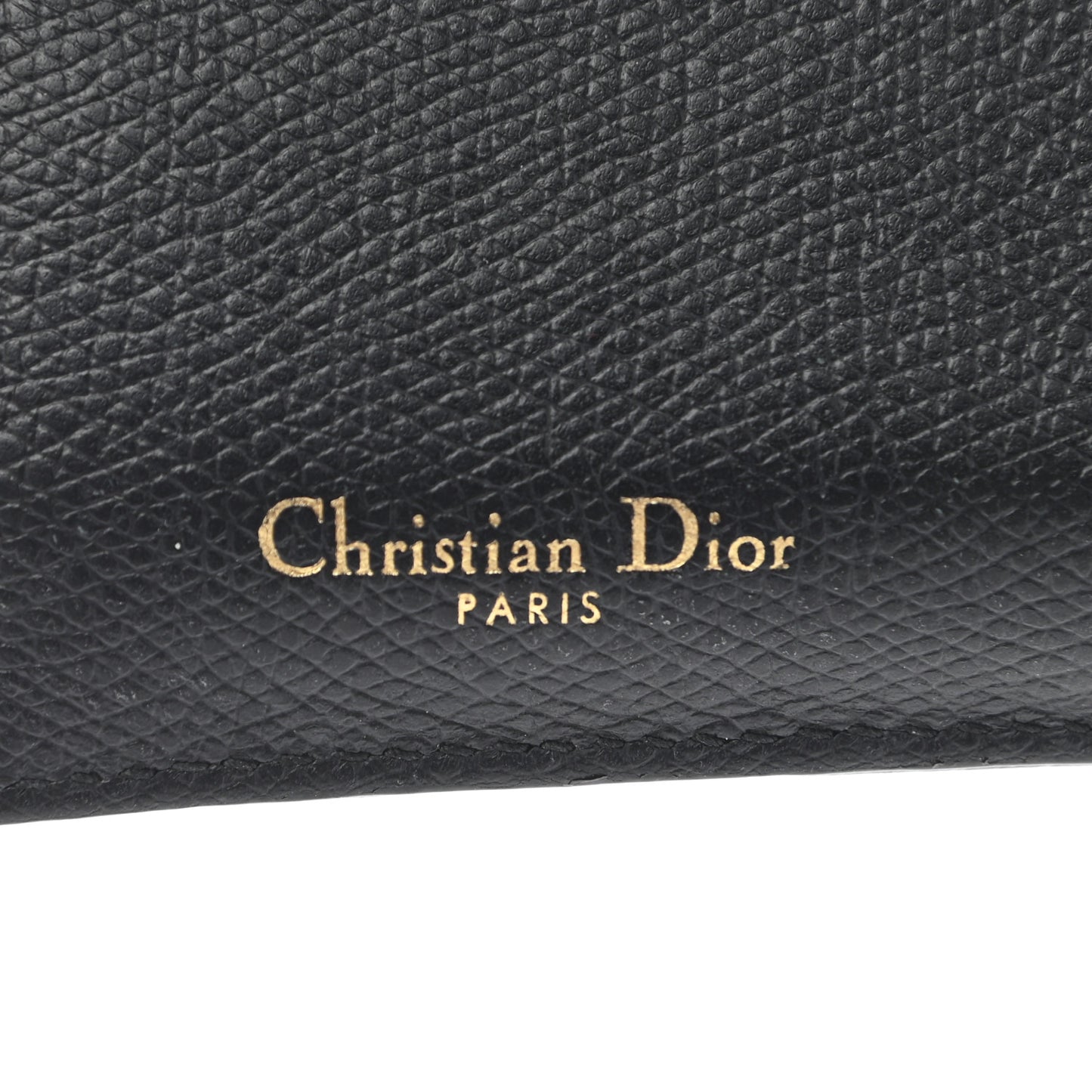 Grained Calfskin Cannage Diorama Wallet Black