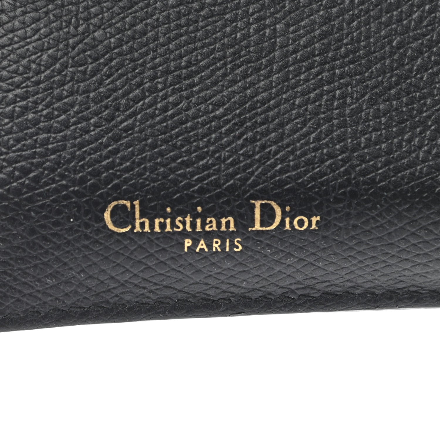 Christian Dior Grained Calfskin Cannage Diorama Wallet Black 6 of 7
