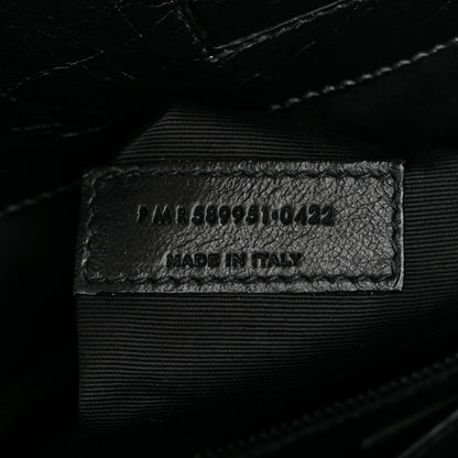 Saint Laurent Crinkled Calfskin Matelasse Monogram Medium Niki Shopper Tote Black 7 of 10