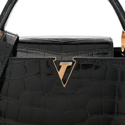 Louis Vuitton Brilliant Alligator Capucines PM Black 8 of 13