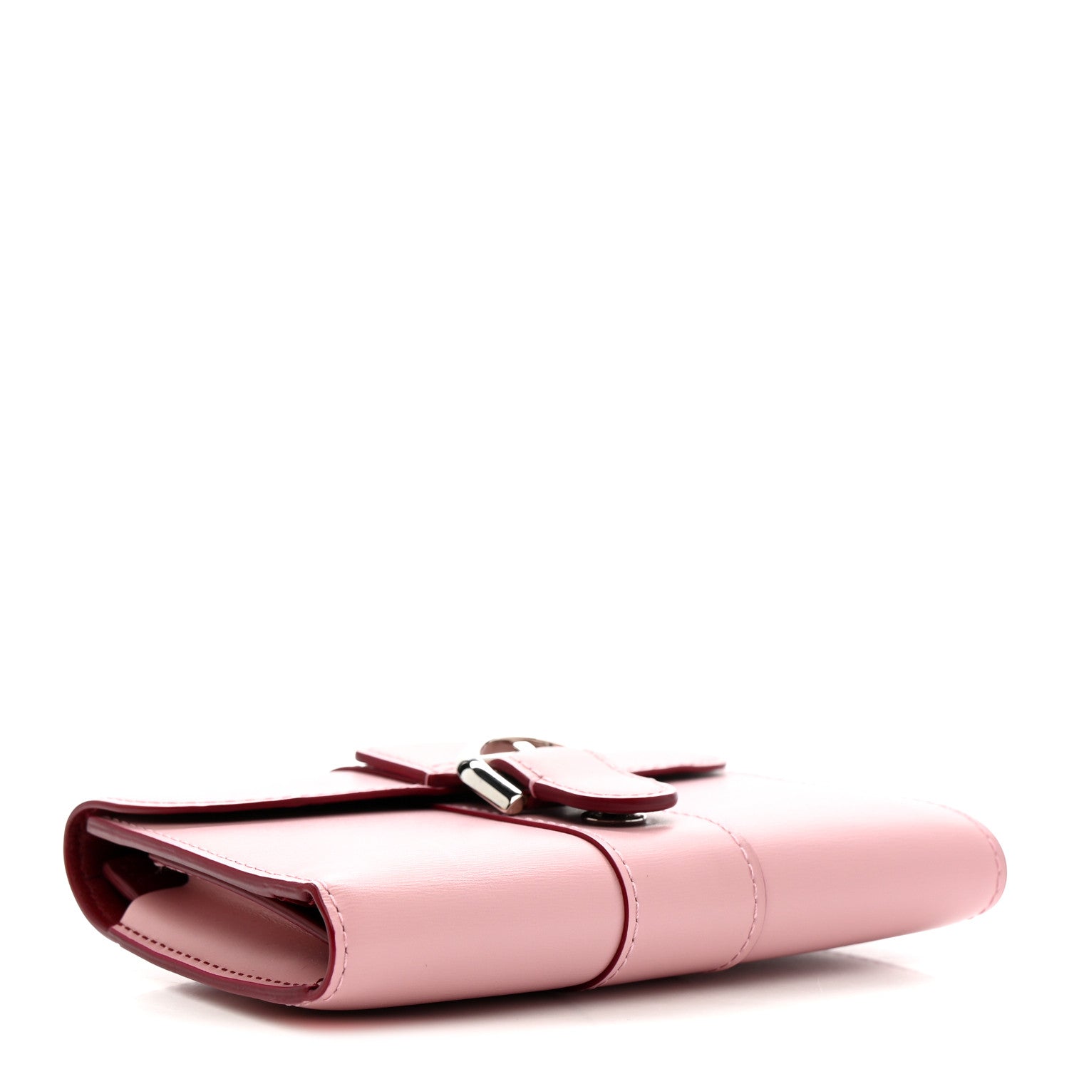 Delvaux Box Calfskin Bi-Color Brillant Compact Wallet Light Pink