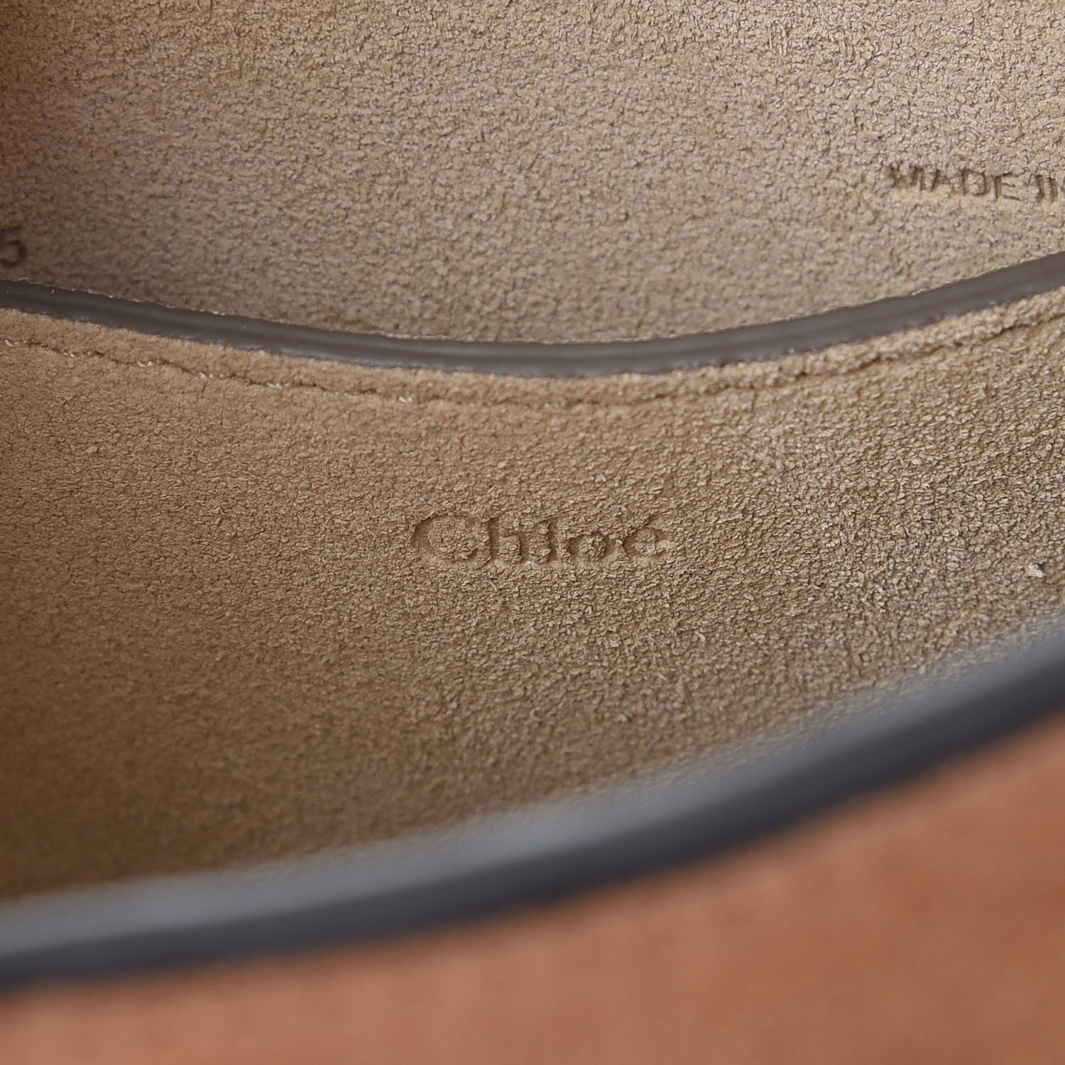 Chloe Calfskin Suede Mini Pixie Signature Belt Bag Nougat 7 of 9