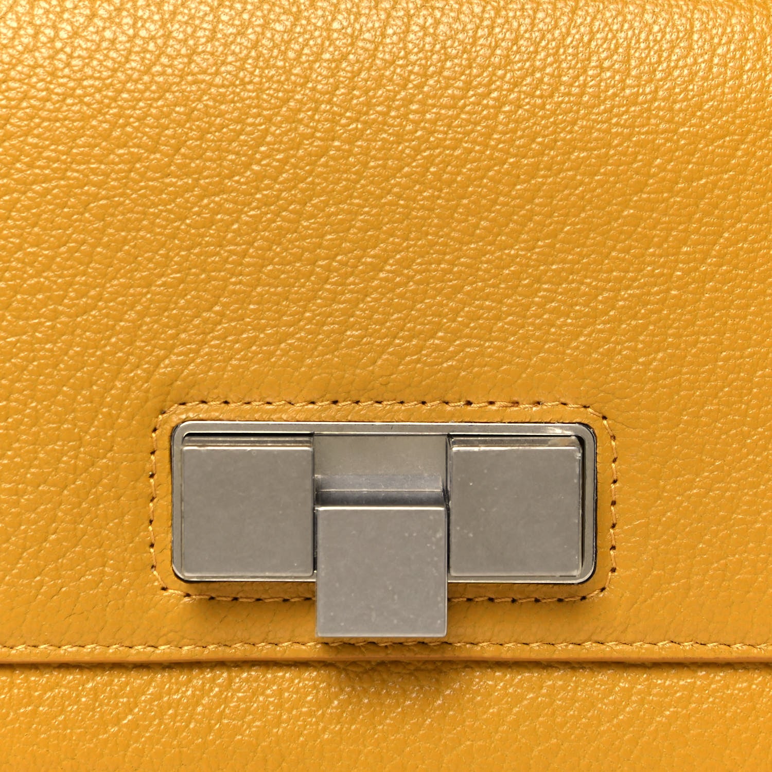 Bottega Veneta Grained Calfskin Geometric Belt Bag Mustard Yellow 11 of 11