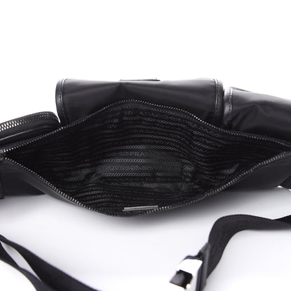 Prada Tessuto Nylon Saffiano Marsupio Triple Pocket Belt Bag Black 5 of 9