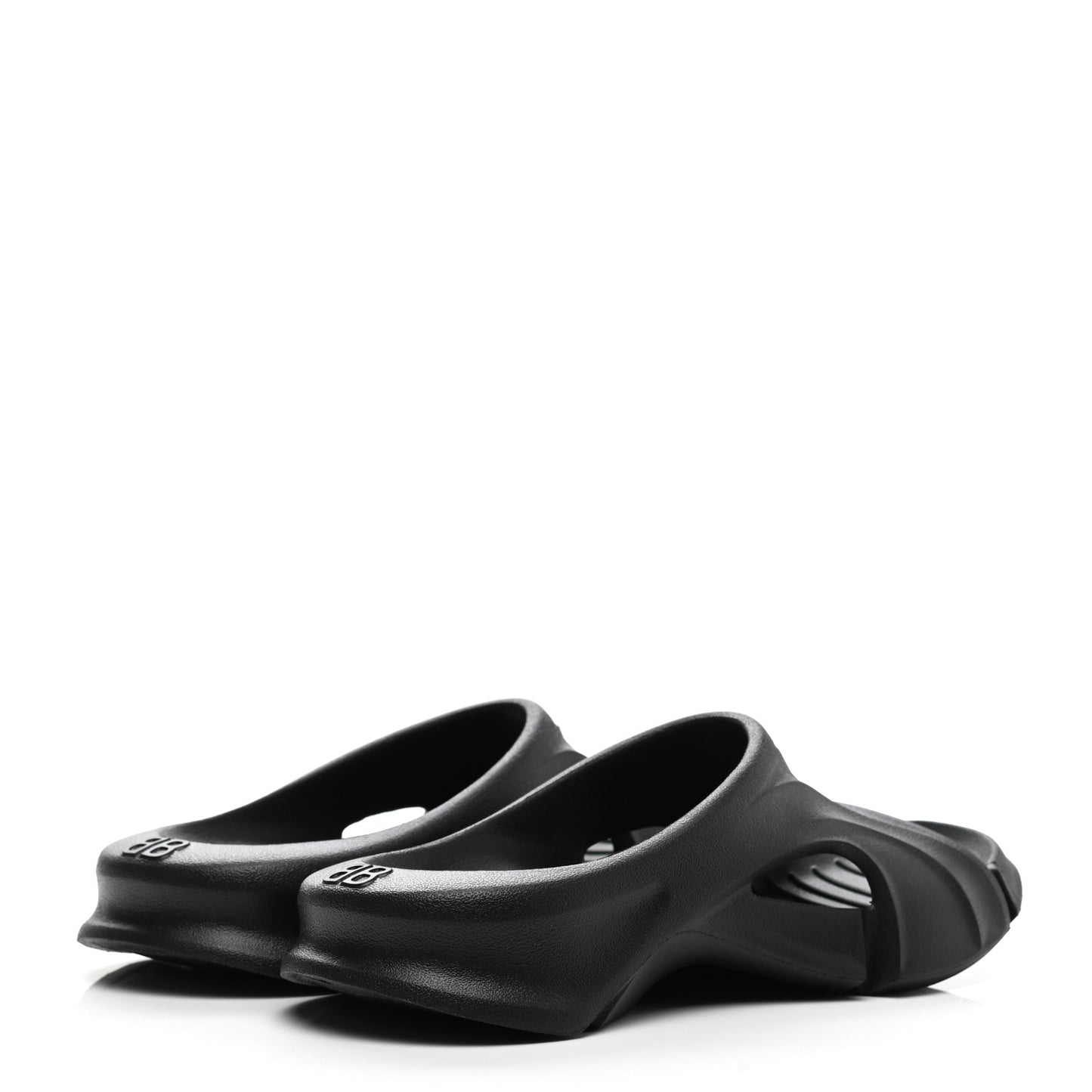 Rubber Womens Mold Slide Sandals 37 Black