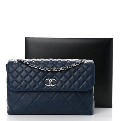 Chanel Calfskin Quilted In The Business Flap Dark Blue 12 of 12