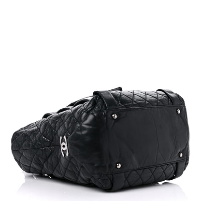 Chanel Distressed Lambskin Vintage Ligne Lady Braid Tote Black 4 of 16
