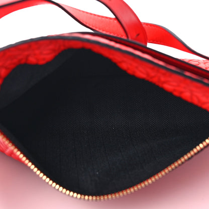 Loewe Calfskin Embossed Mini Repeat T Crossbody Bag Red 6 of 9