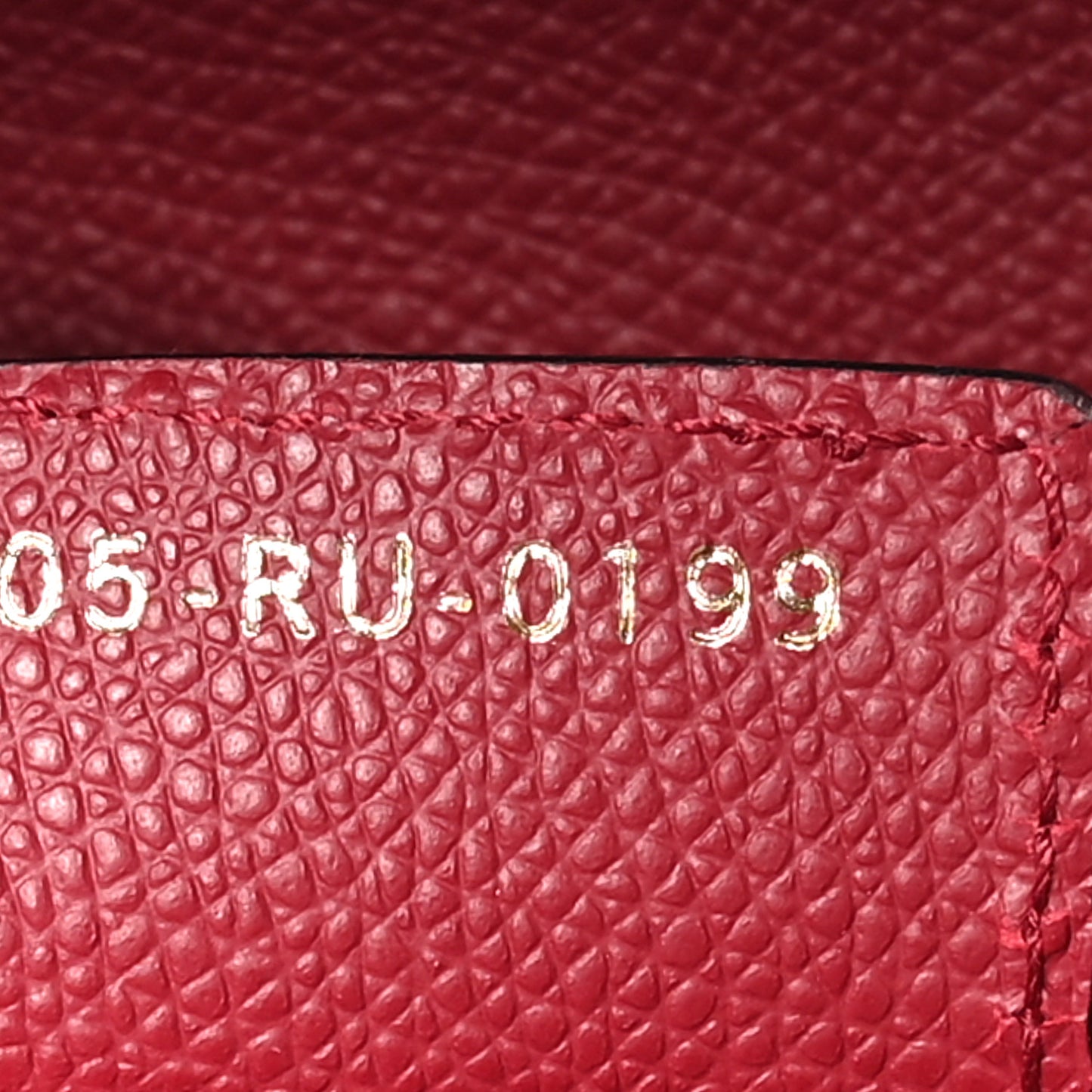 Grained Calfskin Saddle Bag Red